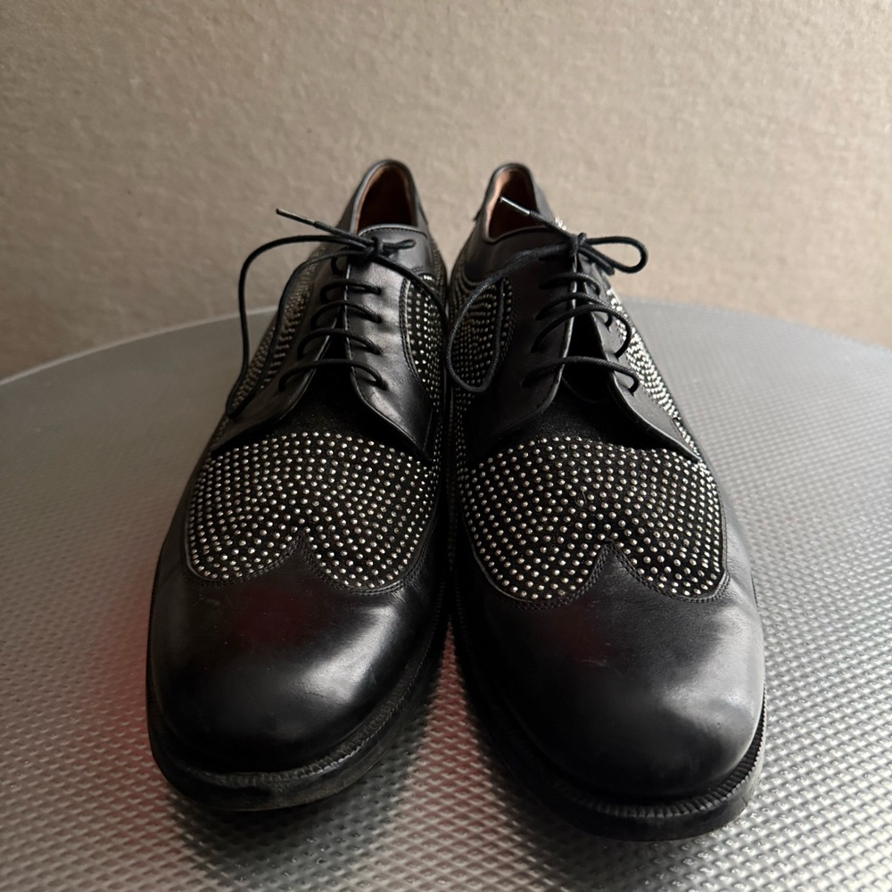 Jimmy Choo black studded wingtip shoes - Picture 2 of 8